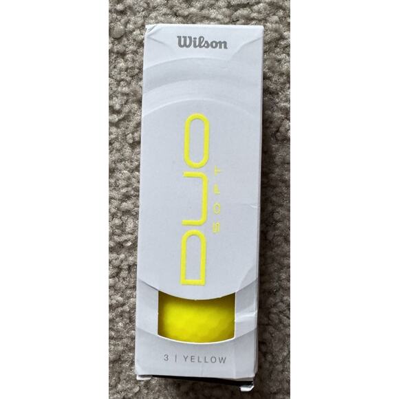 Wilson Staff DUO Soft 2023 Golf Balls - 3 Yellow NEW NIB - Picture 2 of 5